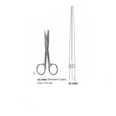 Surgical Scissor Sharp-Blunt Straight 175 mm