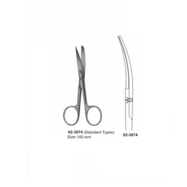 Surgical Operating Scissor Sharp-Blunt Curved 145 mm