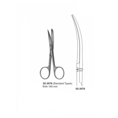 Surgical Operating Scissors Sharp-Blunt Curved 165 mm