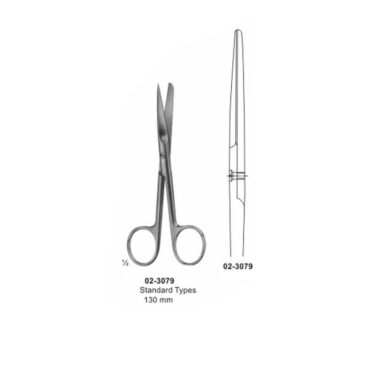 Surgical Operating Scissors Sharp-Blunt Straight 130 mm