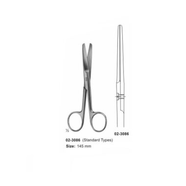Surgical Operating Scissors Blunt-Blunt Straight 145 mm