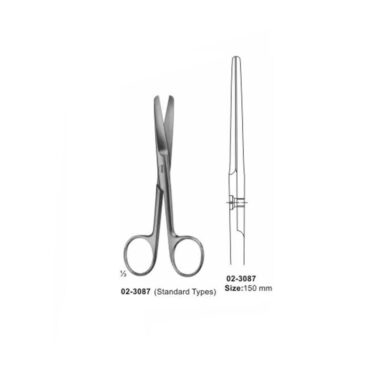Surgical Operating Scissor Blunt-Blunt Straight 150 mm