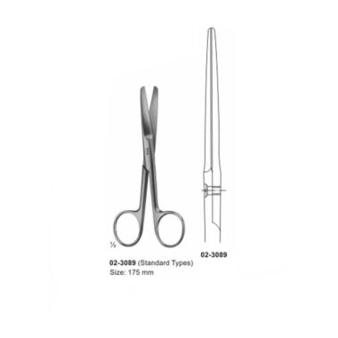 Surgical Operating Scissor Blunt-Blunt Straight 175 mm