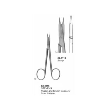 STEVENS Vessel And Tendon Scissor Sharp Straight 110 mm