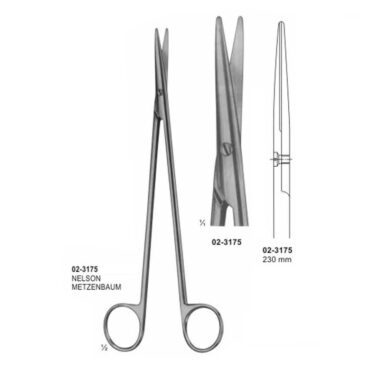 NELSON METZENBAUM Dissecting Scissor Straight 230 mm