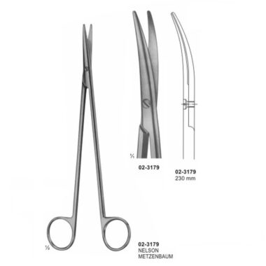 NELSON METZENBAUM Dissecting Scissor Curved 230 mm