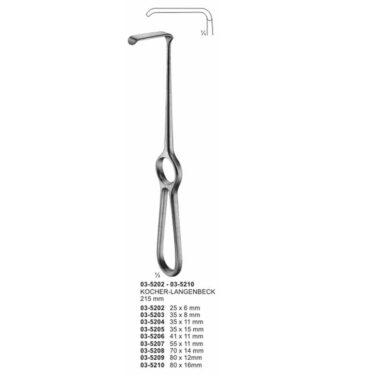Kocher-Langenbeck Retractors 215 mm