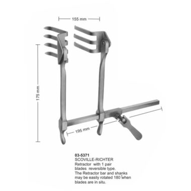 Scoville-Richter Self Retaining Retractors With Removable Blades