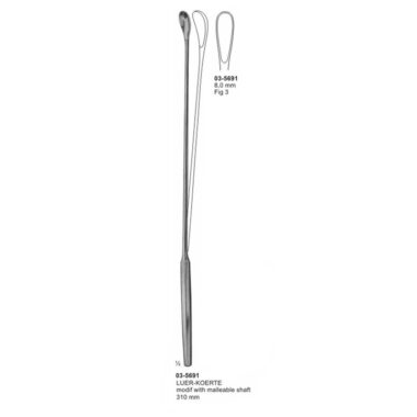 Luer-Koerte Modified With Malleable Shaft 8,0 mm