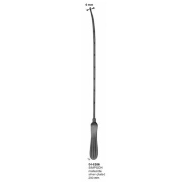 Simpson Malleable Silver-Plated Uterine Probes 290 mm