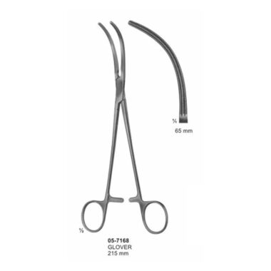 GLOVER Vena Cava Clamps 65 mm Length 215 mm