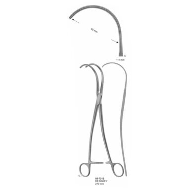 DE BAKEY Aneurysm Clamps 111 mm Length 270 mm