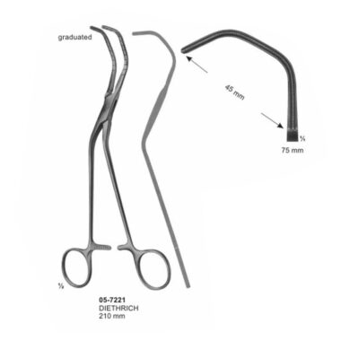 DIETHRICH Atraumata Aorta Clamps 75 mm Length 210 mm