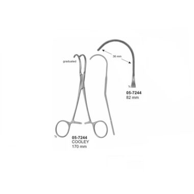 Cooley Anastomosis Clamps 82 mm Angled Size 170 mm
