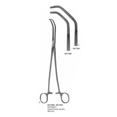 Satinsky Anastomosis Clamps 265 mm