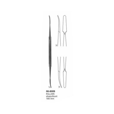 Killian Raspatories Sharp/Blunt Curved 185 mm